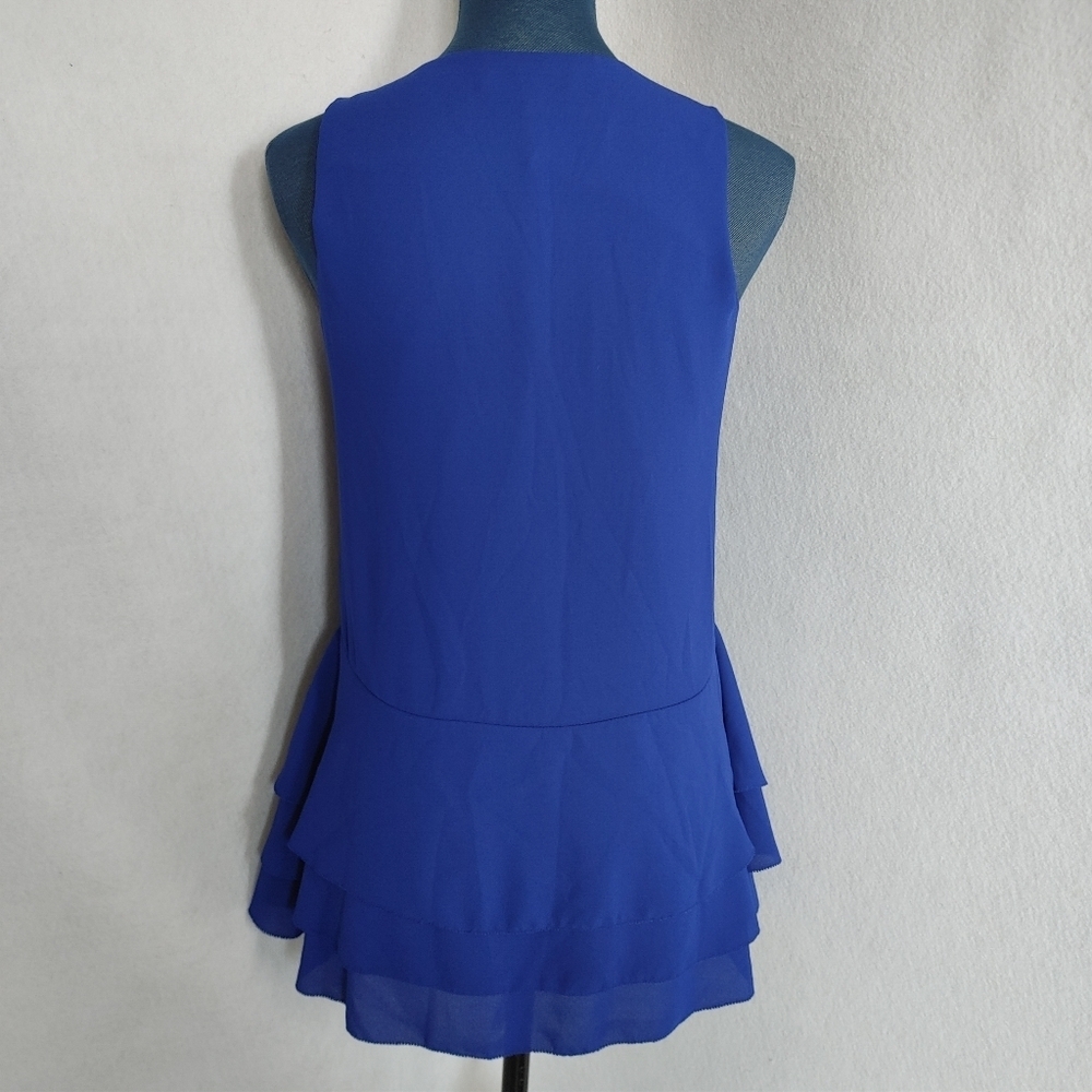 Banana Republic Cobalt Blue Flowy Peplum Top - Picture 4 of 5